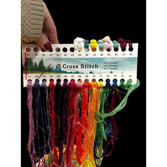 Maydear Rainbow Unicorn Stamped Cross Stitch Embroidery Kit Needlework 15” x11” - Picture 7 of 7